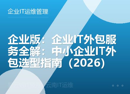 企业版：企业IT外包服务全解：中小企业IT外包选型指南（2026）
