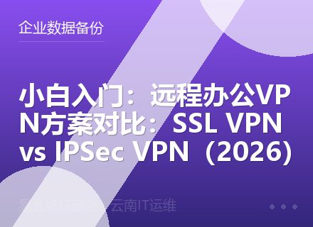 小白入门：远程办公VPN方案对比：SSL VPN vs IPSec VPN（2026）