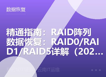精通指南：RAID阵列数据恢复：RAID0/RAID1/RAID5详解（2026）