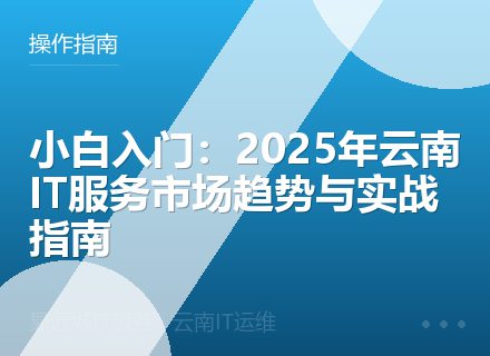 小白入门：2025年云南IT服务市场趋势与实战指南