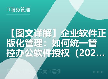 【图文详解】企业软件正版化管理：如何统一管控办公软件授权（2026）