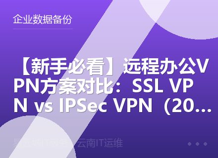 【新手必看】远程办公VPN方案对比：SSL VPN vs IPSec VPN（2026）