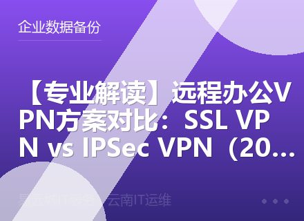 【专业解读】远程办公VPN方案对比：SSL VPN vs IPSec VPN（2026）