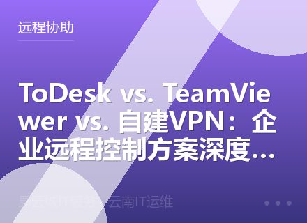 ToDesk vs. TeamViewer vs. 自建VPN：企业远程控制方案深度对比与选型指南