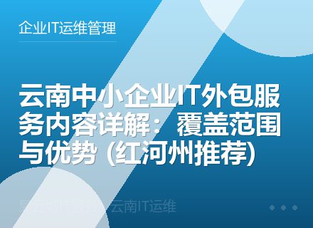 云南中小企业IT外包服务内容详解：覆盖范围与优势 (红河州推荐)