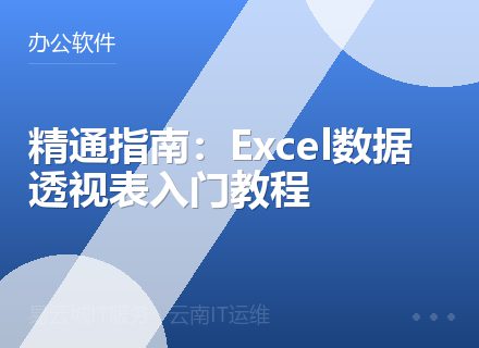 精通指南：Excel数据透视表入门教程