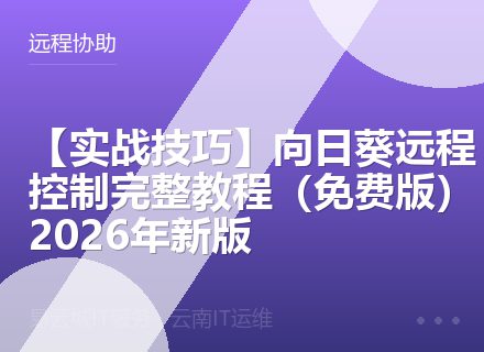 【实战技巧】向日葵远程控制完整教程（免费版）2026年新版