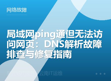 局域网ping通但无法访问网页：DNS解析故障排查与修复指南