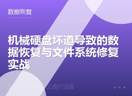 机械硬盘坏道导致的数据恢复与文件系统修复实战