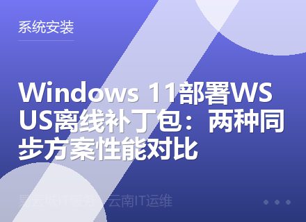 Windows 11部署WSUS离线补丁包：两种同步方案性能对比