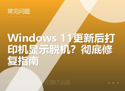 Windows 11更新后打印机显示脱机？彻底修复指南