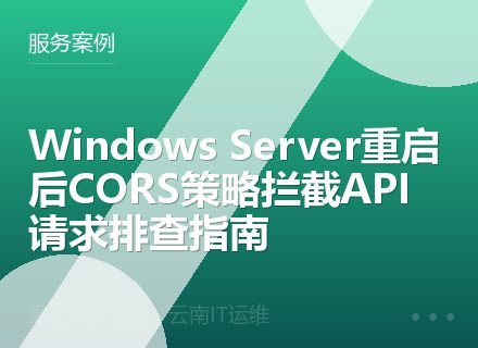 Windows Server重启后CORS策略拦截API请求排查指南