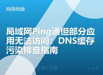 局域网Ping通但部分应用无法访问：DNS缓存污染排查指南