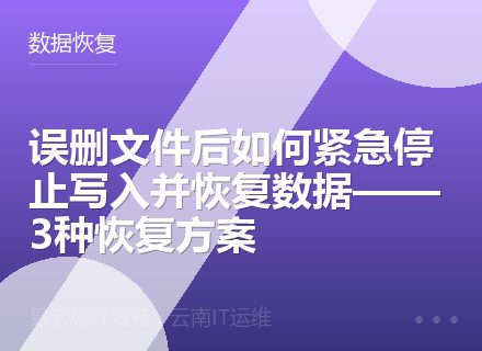 误删文件后如何紧急停止写入并恢复数据——3种恢复方案