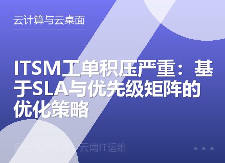 ITSM工单积压严重：基于SLA与优先级矩阵的优化策略
