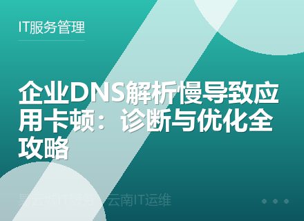 企业DNS解析慢导致应用卡顿：诊断与优化全攻略