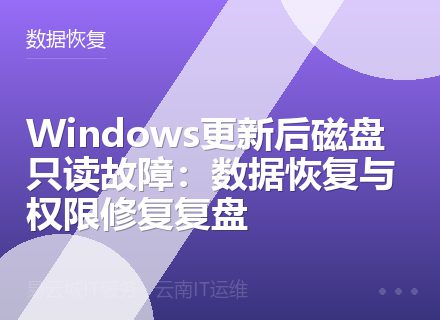 Windows更新后磁盘只读故障：数据恢复与权限修复复盘