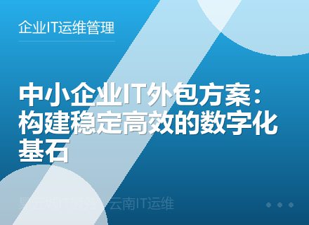 中小企业IT外包方案：构建稳定高效的数字化基石