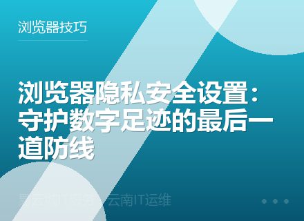 浏览器隐私安全设置：守护数字足迹的最后一道防线