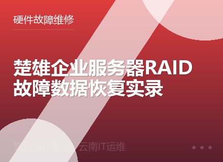 楚雄企业服务器RAID故障数据恢复实录
