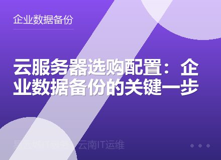 云服务器选购配置：企业数据备份的关键一步