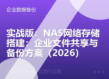 实战版：NAS网络存储搭建：企业文件共享与备份方案（2026）