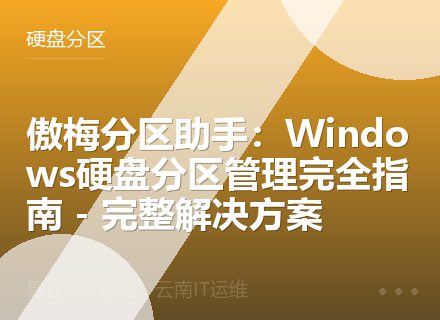 傲梅分区助手：Windows硬盘分区管理完全指南 - 完整解决方案