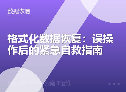 格式化数据恢复：误操作后的紧急自救指南