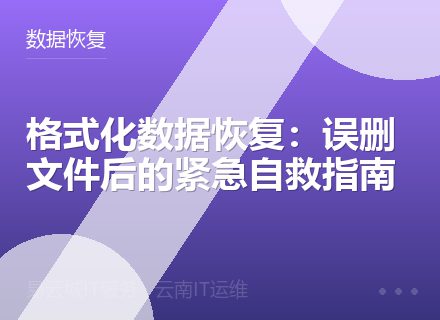 格式化数据恢复：误删文件后的紧急自救指南