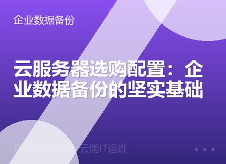 云服务器选购配置：企业数据备份的坚实基础